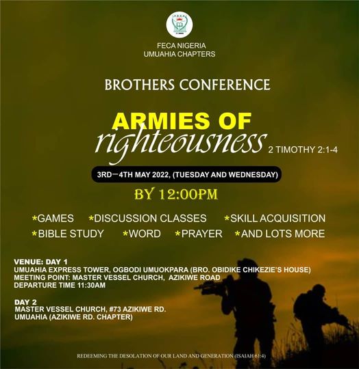 Abia Zone hosts 2022 Brothers Conference (Armies of Righteousness)